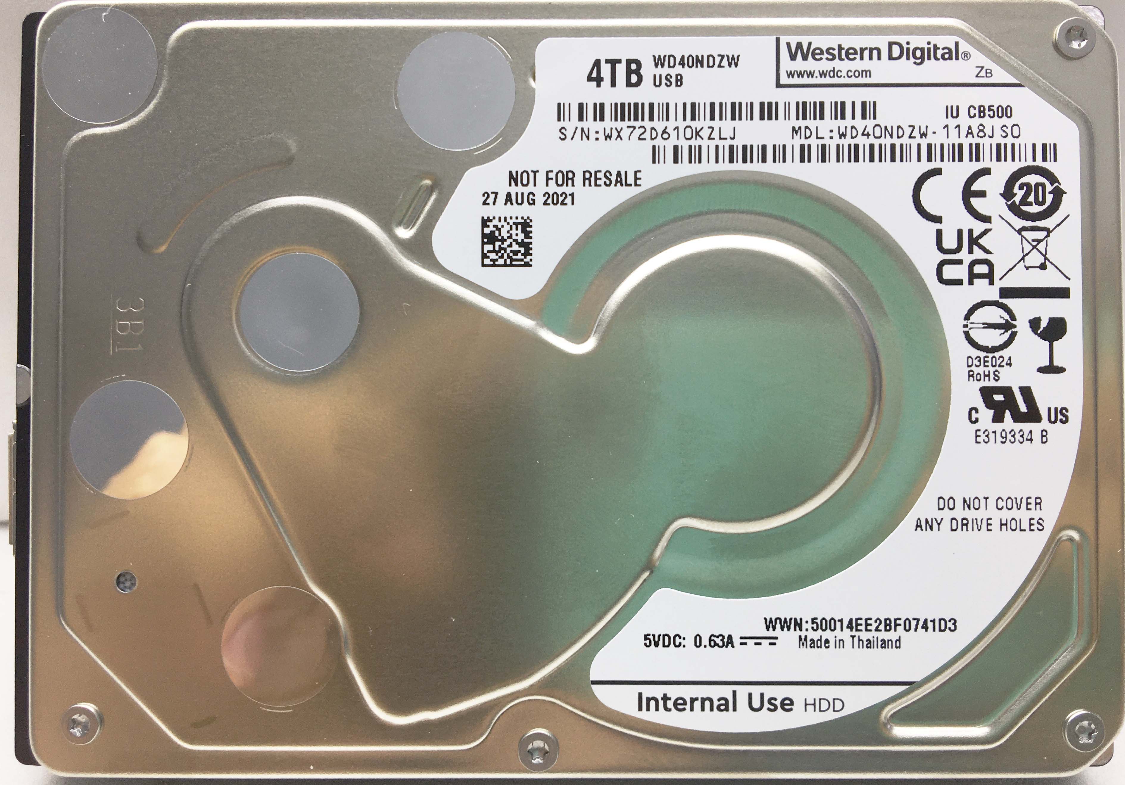 Western Digital WD40NDZW - 11A8JS0 4000GB USB | RecuperoDatos.com